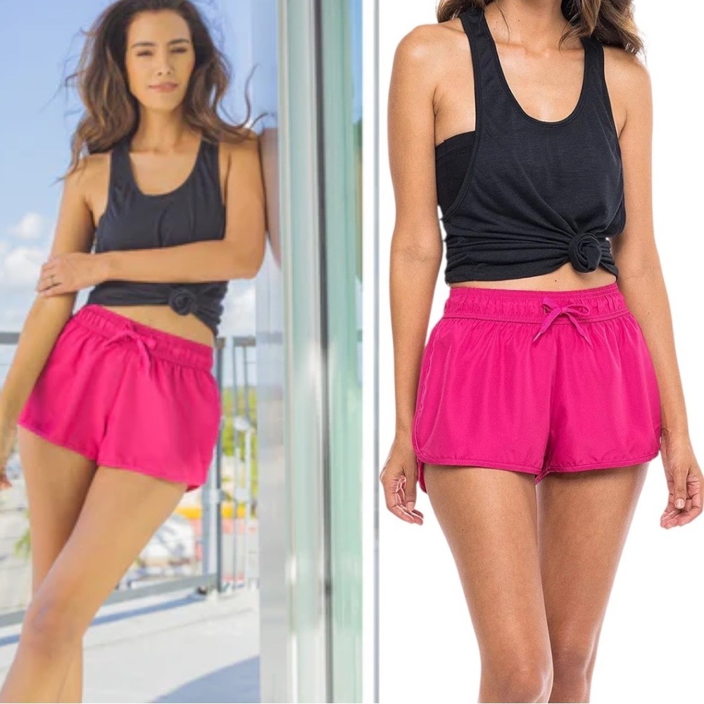 Sexy Basics Women’s Hot Pink Quick Dry Athletic Shorts Size Large